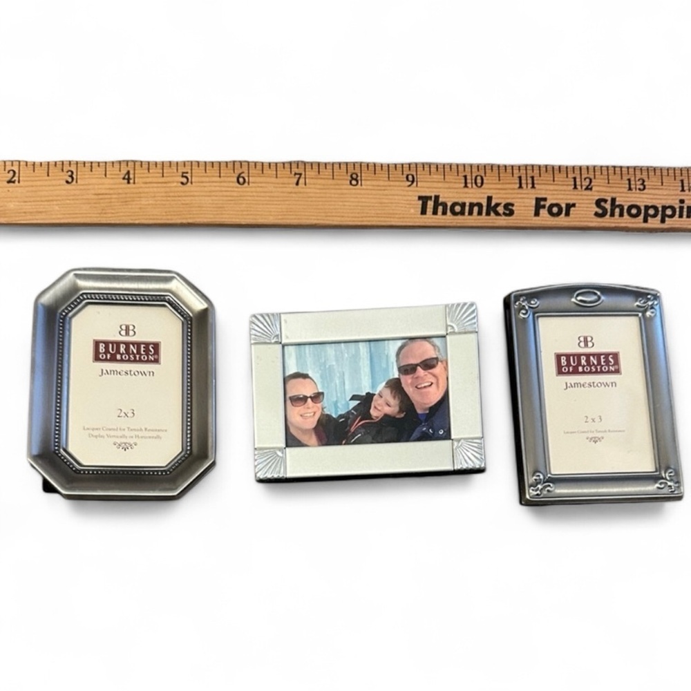 Burnes of Boston Black and Silver Frame Trio nwt